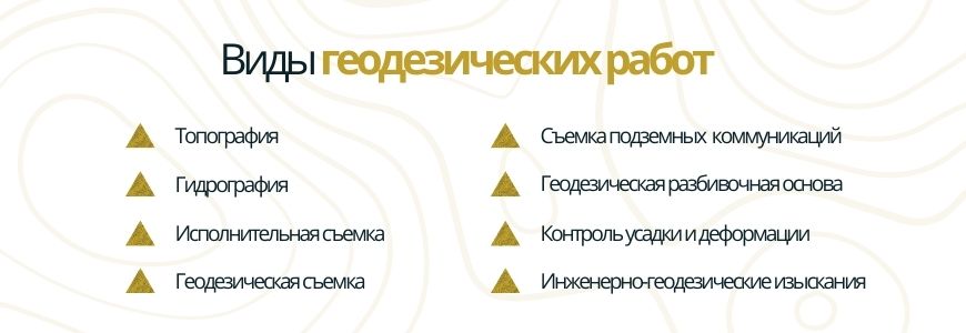 Виды геодезических работ Виды геодезических работ Паницкая